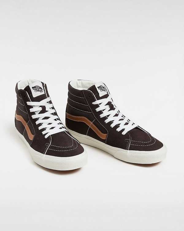 Brown Women Vans Sk8-Hi Skate Shoes Canada | VN2785961