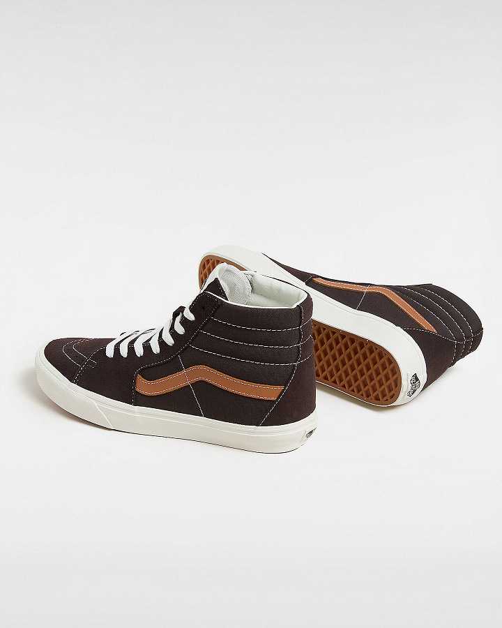 Brown Women Vans Sk8-Hi Skate Shoes Canada | VN2785961
