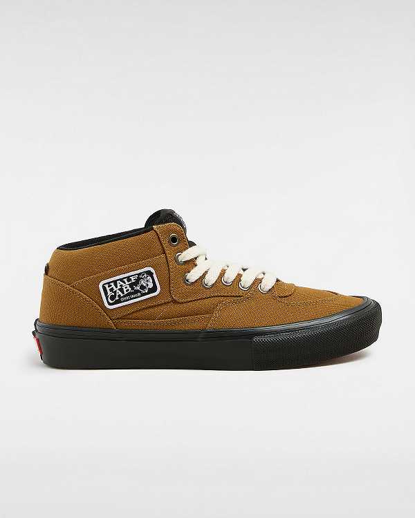 Brown Women Vans Skate Half Cab Duck Canvas Shoes Canada | VN2459137