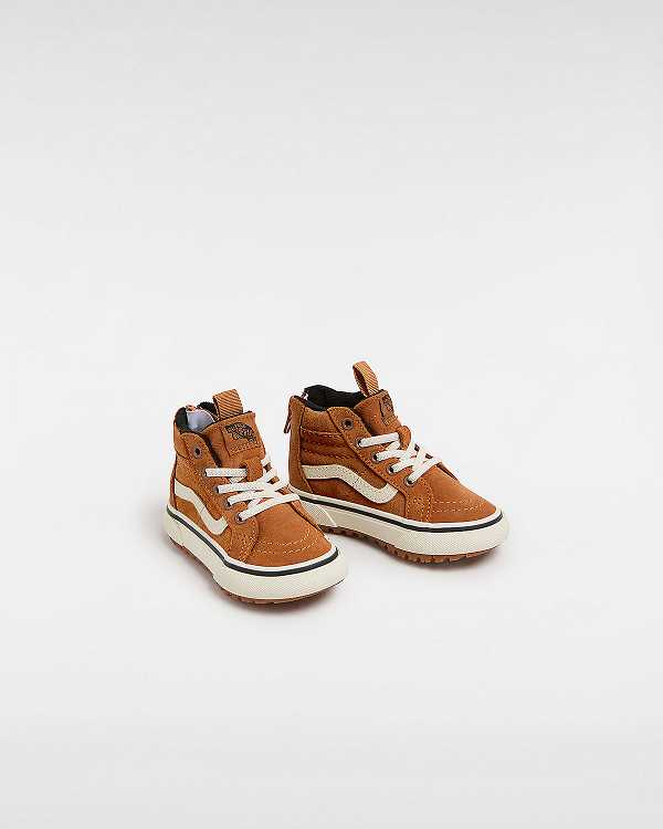 Brown / Orange Kids' Vans MTE Sk8-Hi (1-4 Years) Sneakers Canada | VN6813540