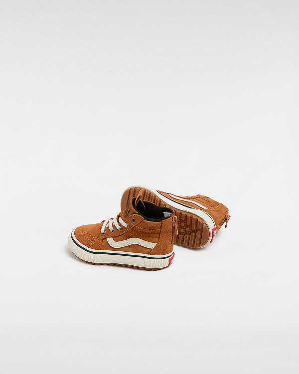 Brown / Orange Kids' Vans MTE Sk8-Hi (1-4 Years) Sneakers Canada | VN6813540
