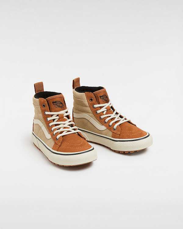 Brown / Orange Kids' Vans MTE Sk8-Hi (4-8 Years) Sneakers Canada | VN0327481