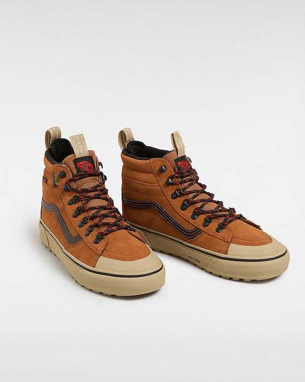 Brown / Orange Men Vans MTE Sk8-Hi DR Waterproof Shoes Canada | VN5289360