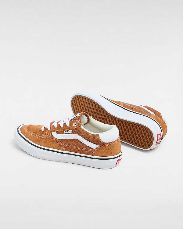 Brown / Orange Women Vans Rowan Skate Shoes Canada | VN1049826