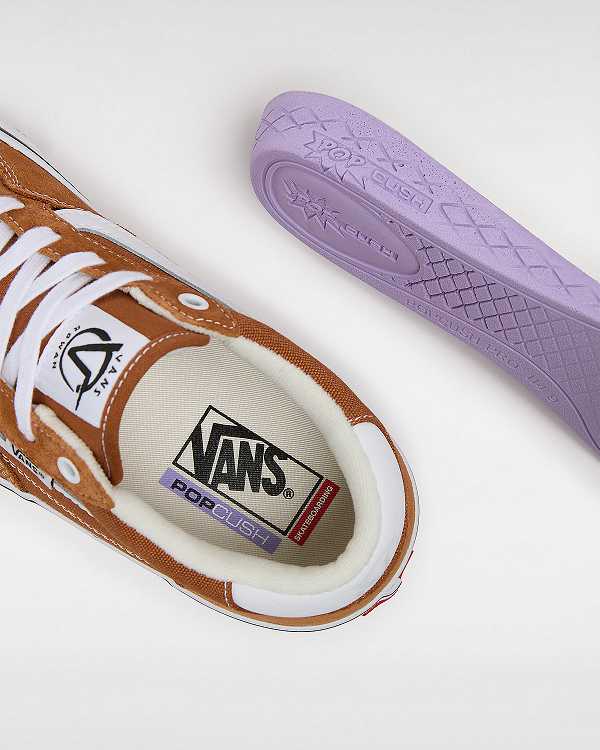 Brown / Orange Women Vans Rowan Skate Shoes Canada | VN1049826