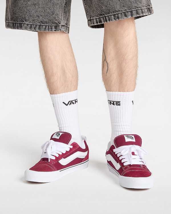 Burgundy Men Vans Knu Skool Sneakers Canada | VN3072196