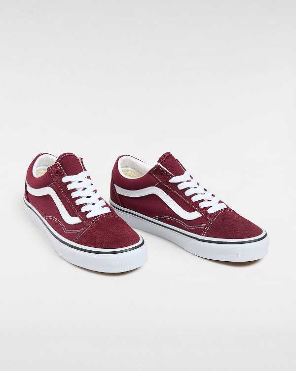 Burgundy Men Vans Old Skool Sneakers Canada | VN6587324