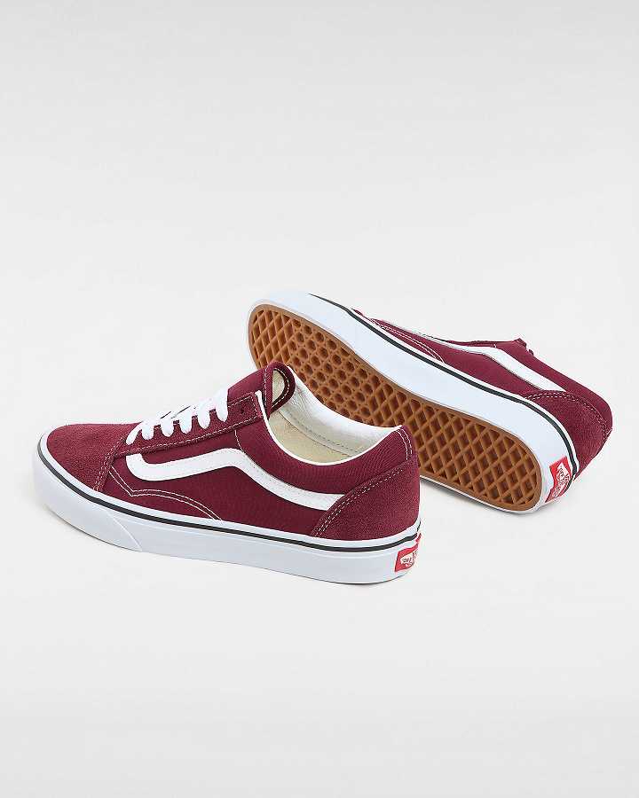 Burgundy Men Vans Old Skool Sneakers Canada | VN6587324