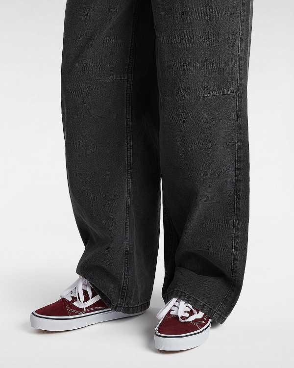 Burgundy Men Vans Old Skool Sneakers Canada | VN6587324
