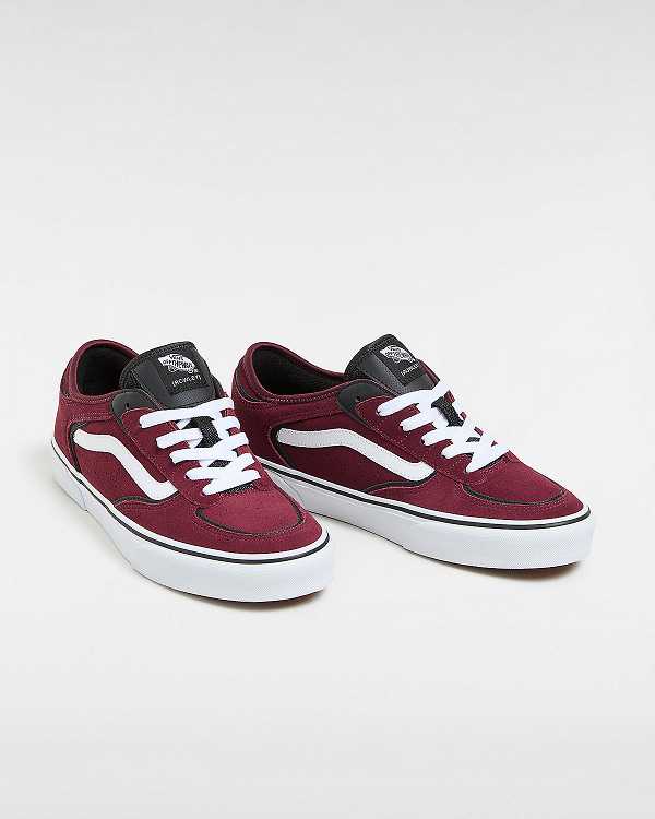 Burgundy Men Vans Rowley Classic Sneakers Canada | VN3875942