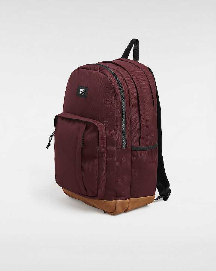 Burgundy Unisex Vans Old Skool Trek Backpacks Canada | VN2108937