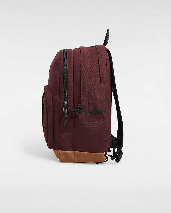 Burgundy Unisex Vans Old Skool Trek Backpacks Canada | VN2108937