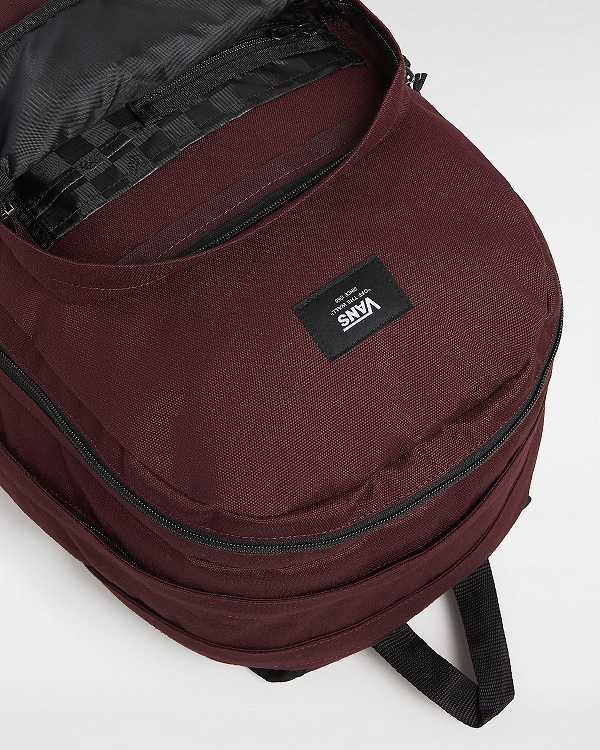 Burgundy Unisex Vans Old Skool Trek Backpacks Canada | VN2108937