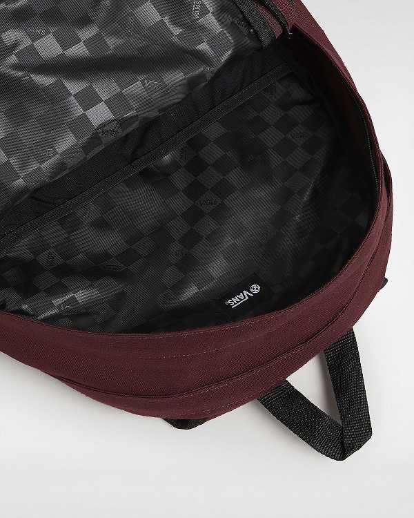Burgundy Unisex Vans Old Skool Trek Backpacks Canada | VN2108937