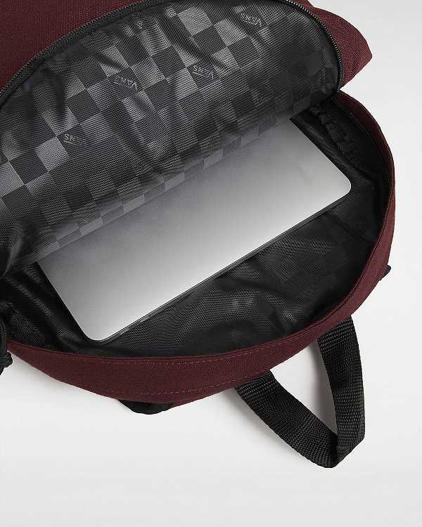 Burgundy Unisex Vans Old Skool Trek Backpacks Canada | VN2108937