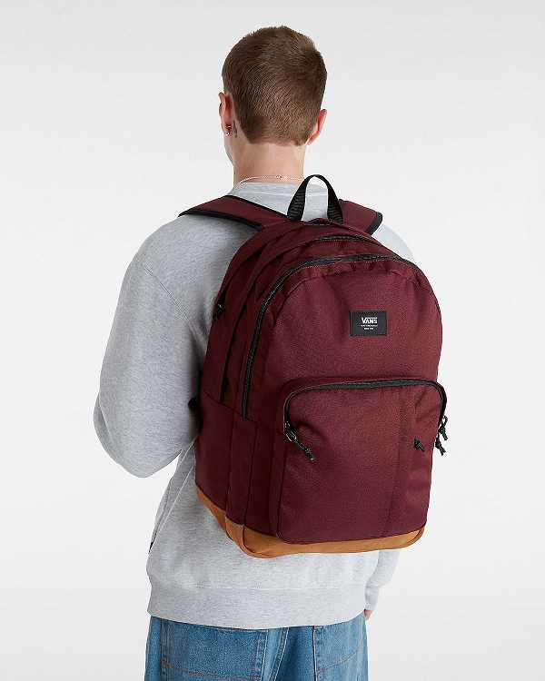 Burgundy Unisex Vans Old Skool Trek Backpacks Canada | VN2108937