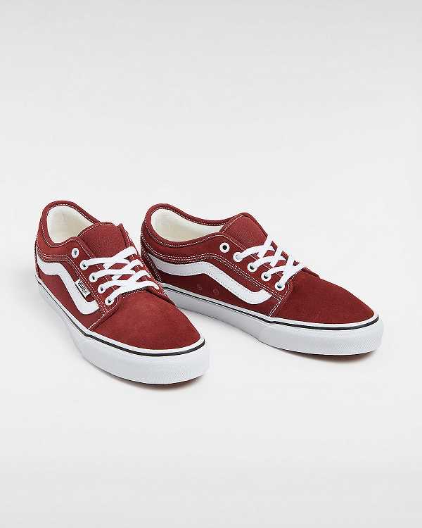 Burgundy Women Vans Chukka Low Sidestripe Skate Shoes Canada | VN0329845
