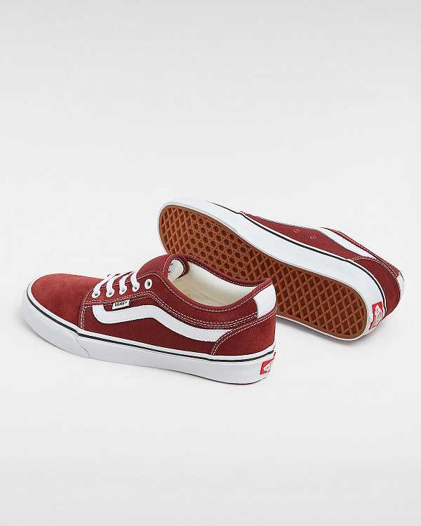 Burgundy Women Vans Chukka Low Sidestripe Skate Shoes Canada | VN0329845