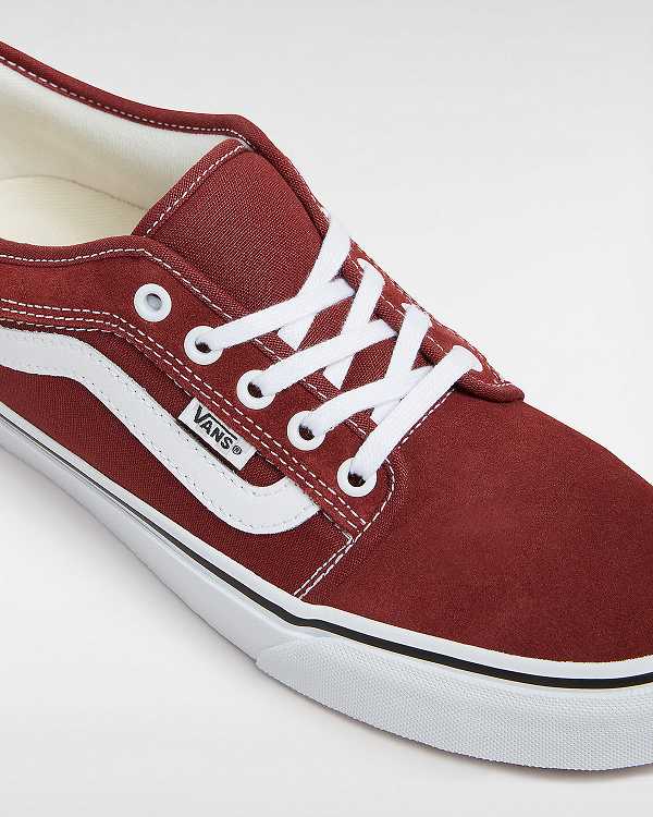 Burgundy Women Vans Chukka Low Sidestripe Skate Shoes Canada | VN0329845