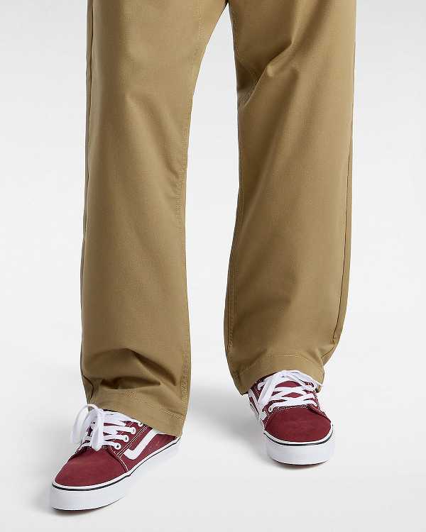 Burgundy Women Vans Chukka Low Sidestripe Skate Shoes Canada | VN0329845