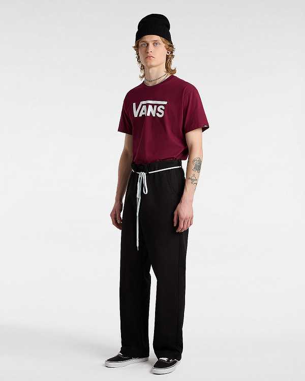 Burgundy Women Vans Classic T Shirts Canada | VN7296031