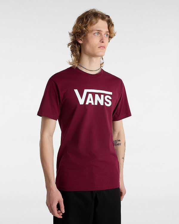 Burgundy Women Vans Classic T Shirts Canada | VN7296031