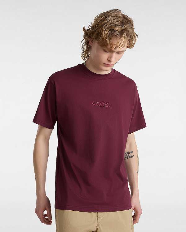 Burgundy Women Vans Essential Loose T Shirts Canada | VN9184320
