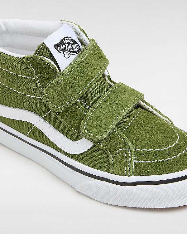 Green Kids' Vans Sk8-Mid Reissue Hook and Loop (4-8 years) Sneakers Canada | VN0297684