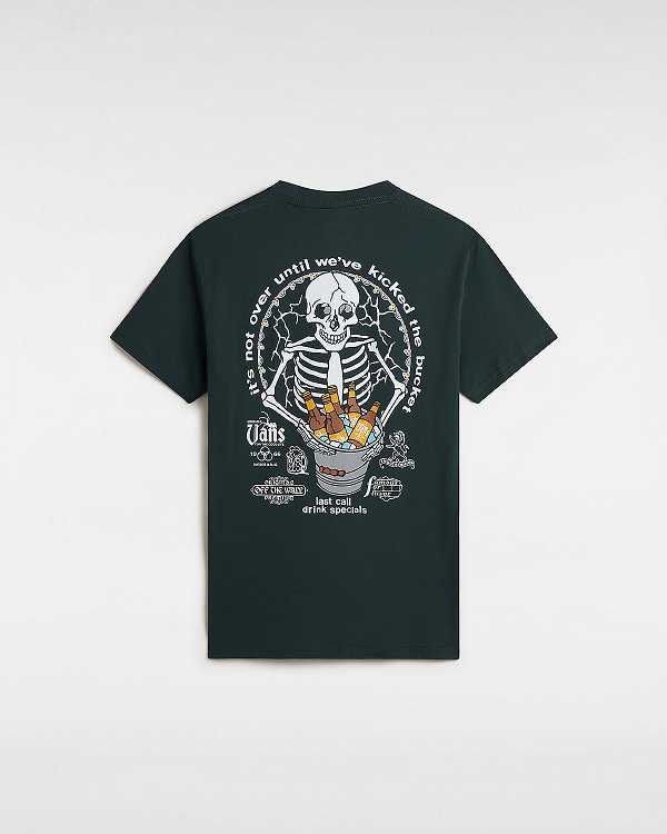 Green Men Vans Bucket List T Shirts Canada | VN0235976