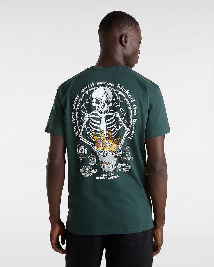 Green Men Vans Bucket List T Shirts Canada | VN0235976