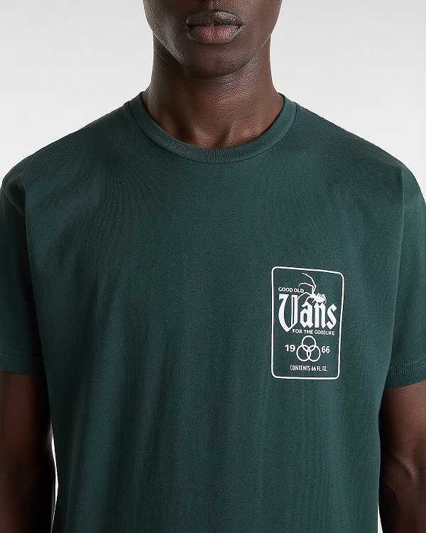 Green Men Vans Bucket List T Shirts Canada | VN0235976