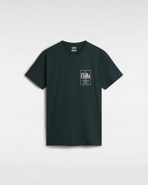 Green Men Vans Bucket List T Shirts Canada | VN0235976