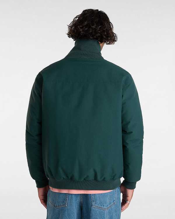 Green Men Vans Clifton Down Bomber Jackets Canada | VN4589073