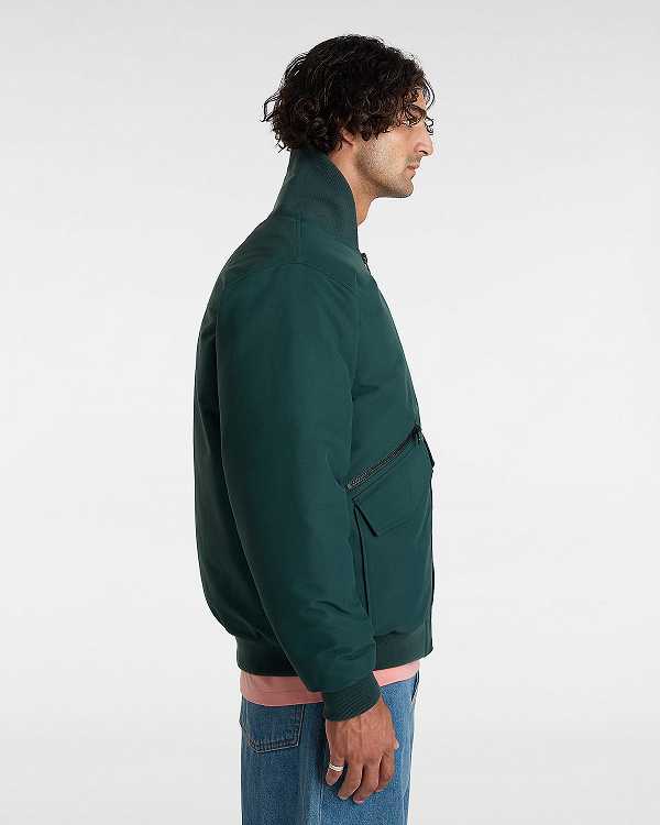 Green Men Vans Clifton Down Bomber Jackets Canada | VN4589073