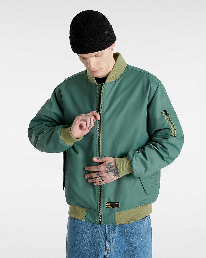 Green Men Vans Copley Bomber Jackets Canada | VN0213685