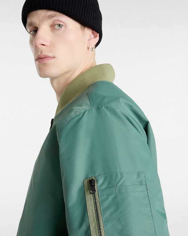 Green Men Vans Copley Bomber Jackets Canada | VN0213685