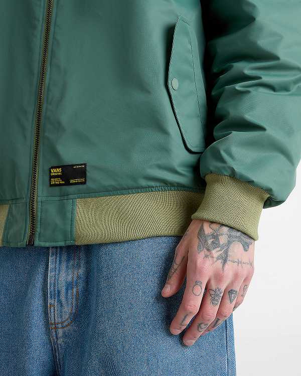 Green Men Vans Copley Bomber Jackets Canada | VN0213685