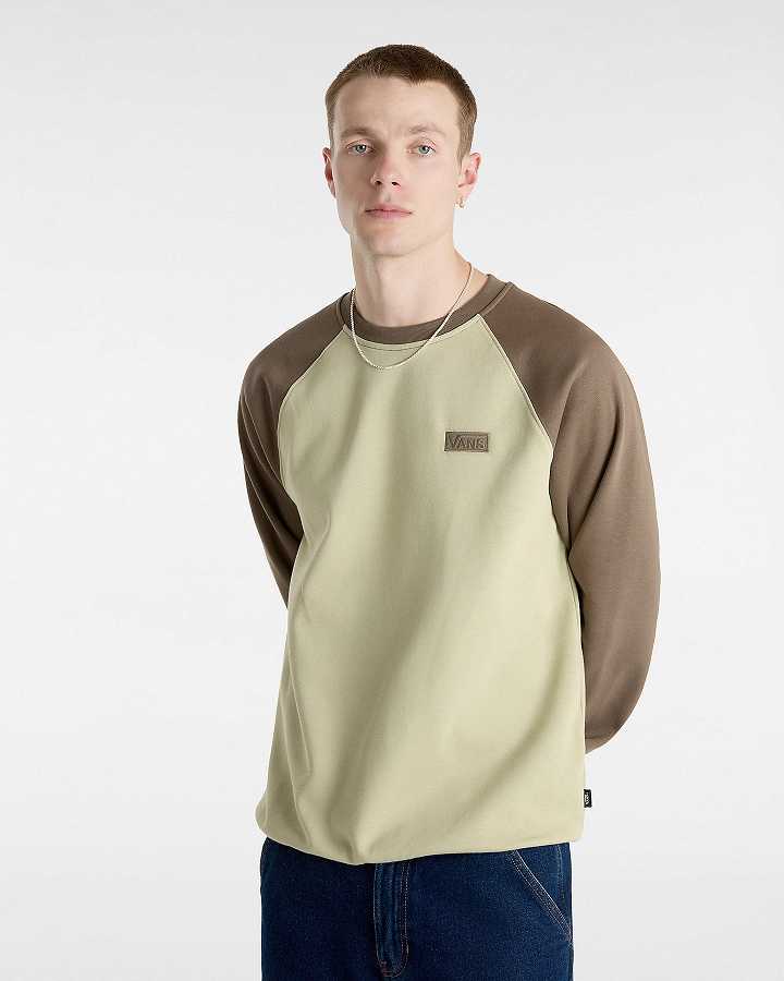 Green Men Vans Core Basic Raglan T Shirts Canada | VN5790186