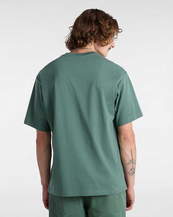 Green Men Vans Essential Loose T Shirts Canada | VN6792184