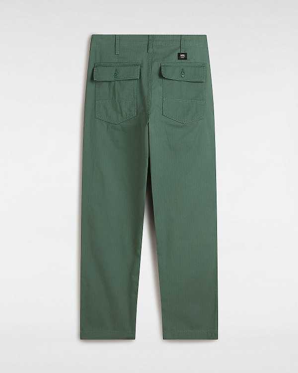 Green Men Vans Fatigue Loose Tapered Pants Canada | VN2109745