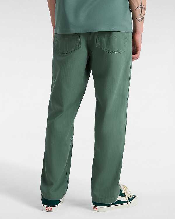 Green Men Vans Fatigue Loose Tapered Pants Canada | VN2109745