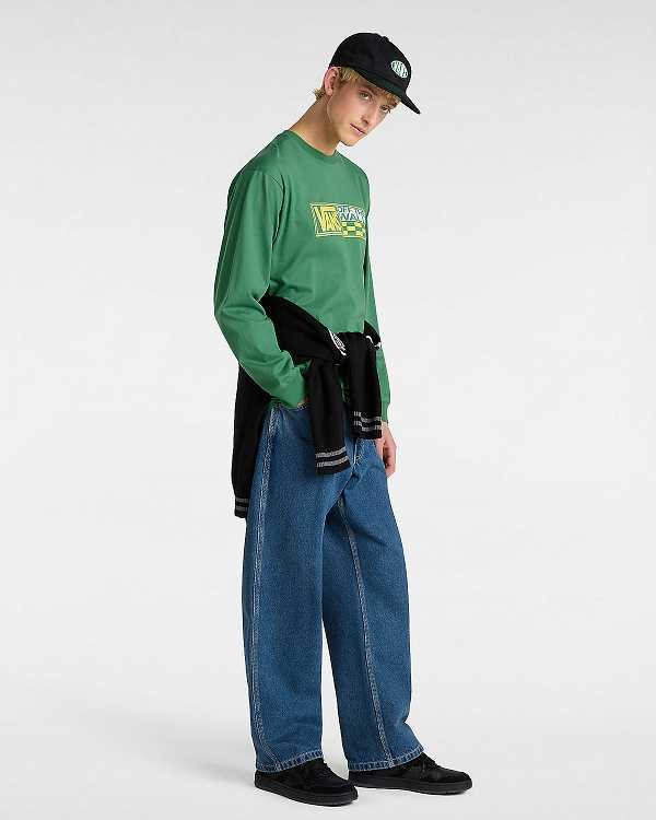 Green Men Vans Hi Stretch Long Sleeve T Shirts Canada | VN0847253