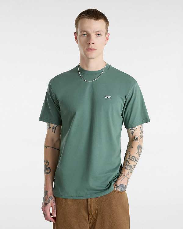 Green Men Vans Left Chest Logo T Shirts Canada | VN4150937