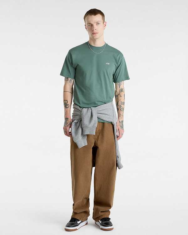 Green Men Vans Left Chest Logo T Shirts Canada | VN4150937