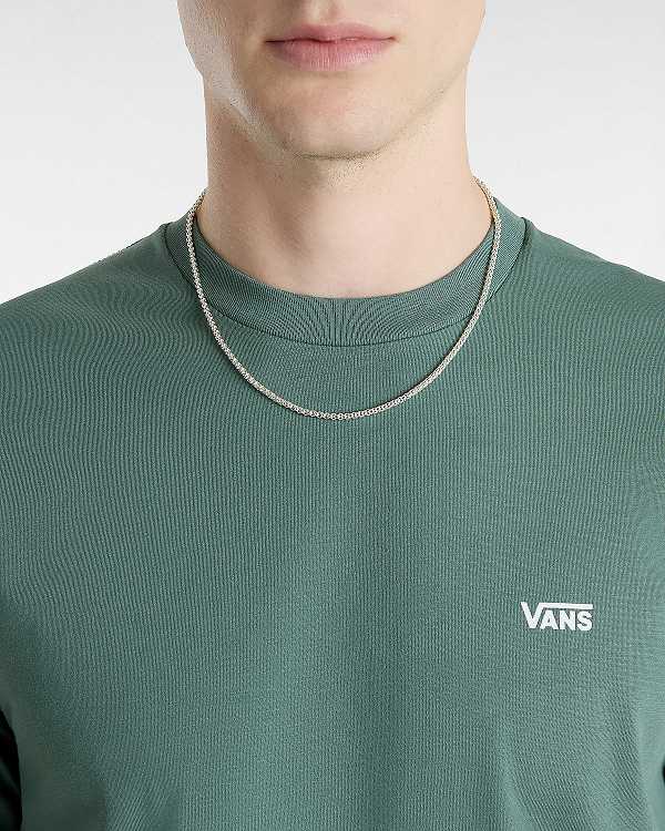 Green Men Vans Left Chest Logo T Shirts Canada | VN4150937