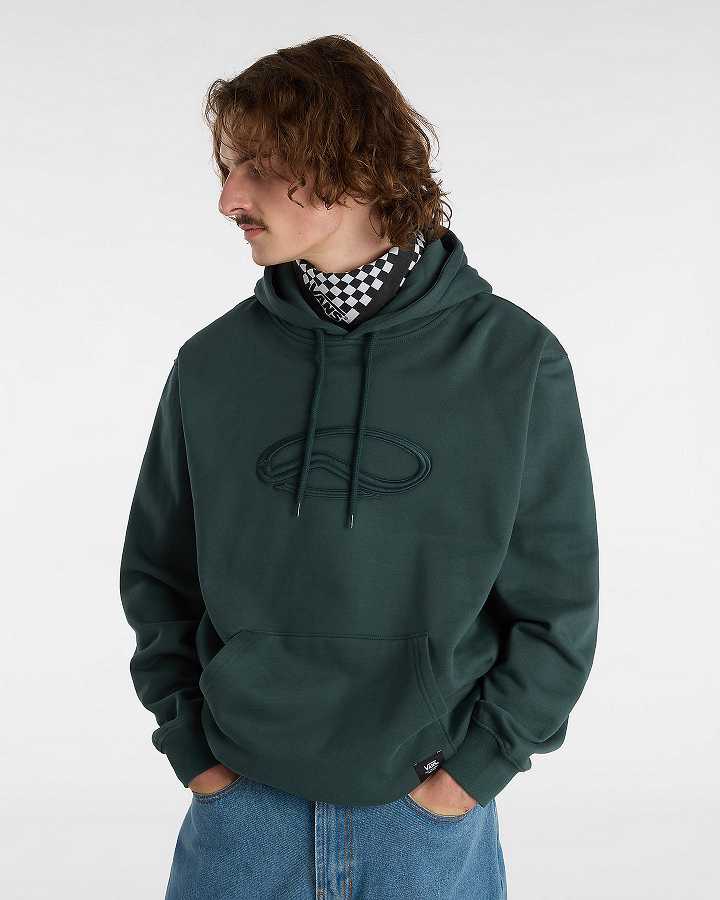 Green Men Vans Oval Loose Hoodie Canada | VN9861450