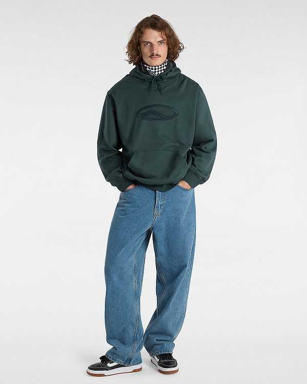 Green Men Vans Oval Loose Hoodie Canada | VN9861450
