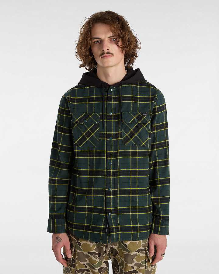 Green Men Vans Parkway Shirts Canada | VN2610879