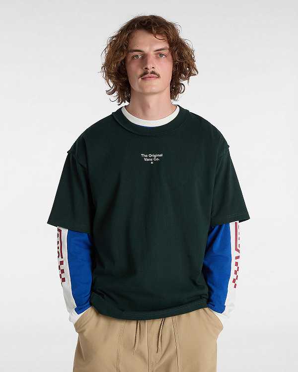 Green Men Vans Premium Original Salton Short Sleeve T Shirts Canada | VN3540617