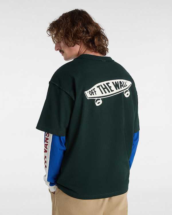 Green Men Vans Premium Original Salton Short Sleeve T Shirts Canada | VN3540617